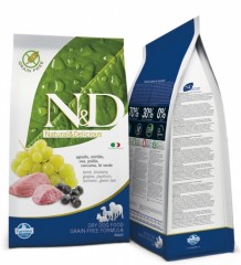 Farmina N&D Dog Adult Lamb & Blueberry 7 kg (kornfri)